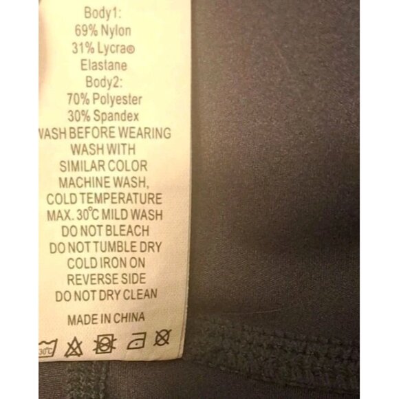Zyia Active Medium Size 8-10 Green Gray Leggings Athleisure - Picture 4 of 4
